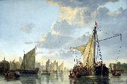 Aelbert Cuyp Hafen von Dordrecht painting